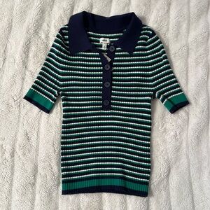 Aerie Sweater Cropped Polo T-shirt
